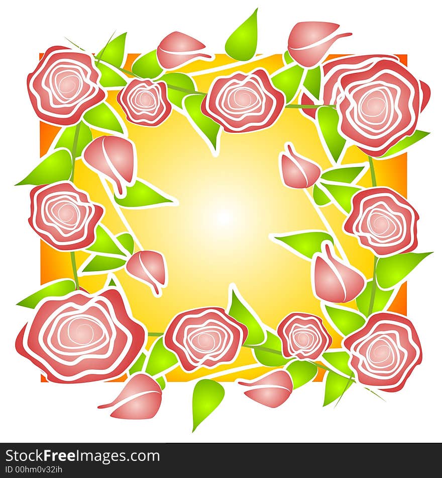 Pink Roses Background Pattern