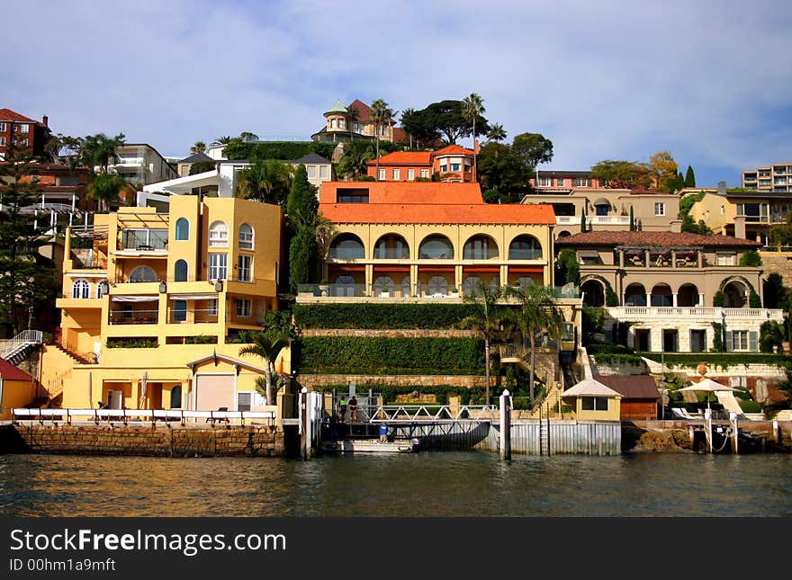 Stock photo of a seaside residential at Rose Bay, Sydney. Stock photo of a seaside residential at Rose Bay, Sydney