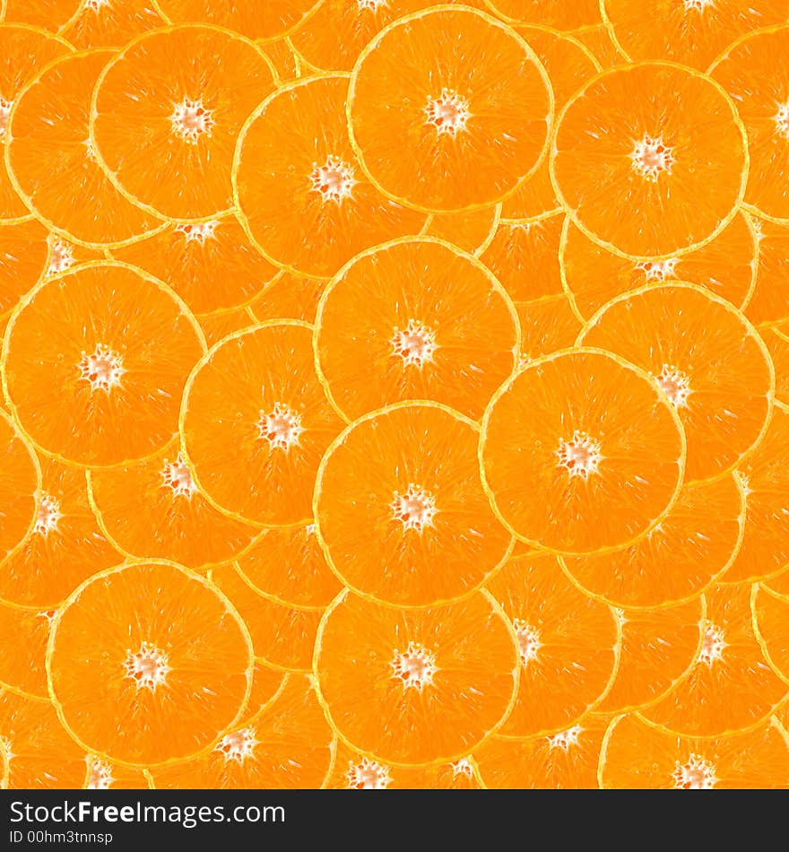 Seamless tiling orange background. Lot of oranges.