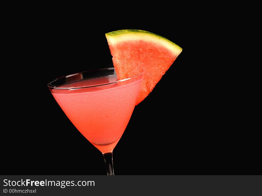 A watermelon martini