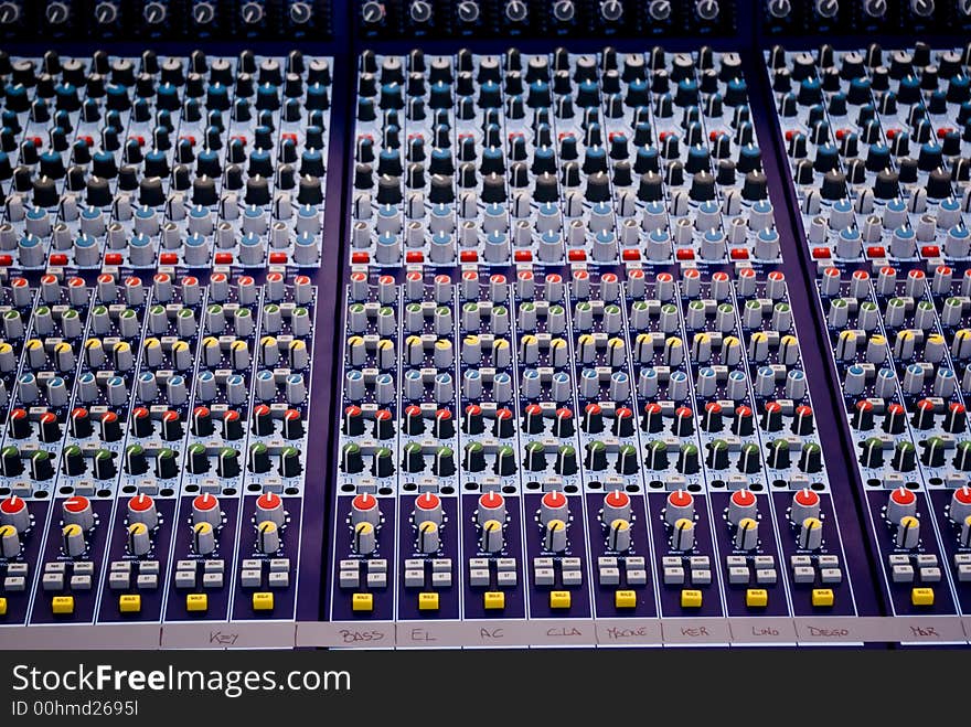 Professional mixing console