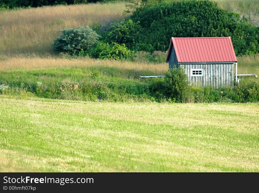 Pump house on a farm