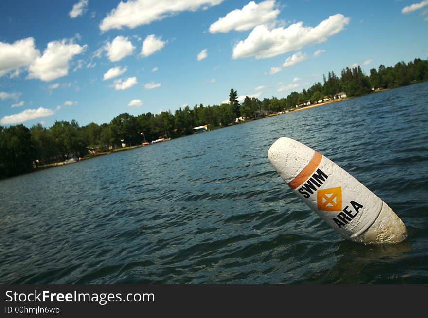 Swim Area Buoy Lake Scene