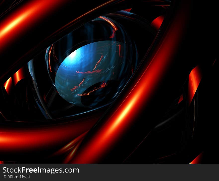 3d rendered abstract red shapes. 3d rendered abstract red shapes