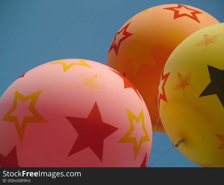 Balloons in the blue sky