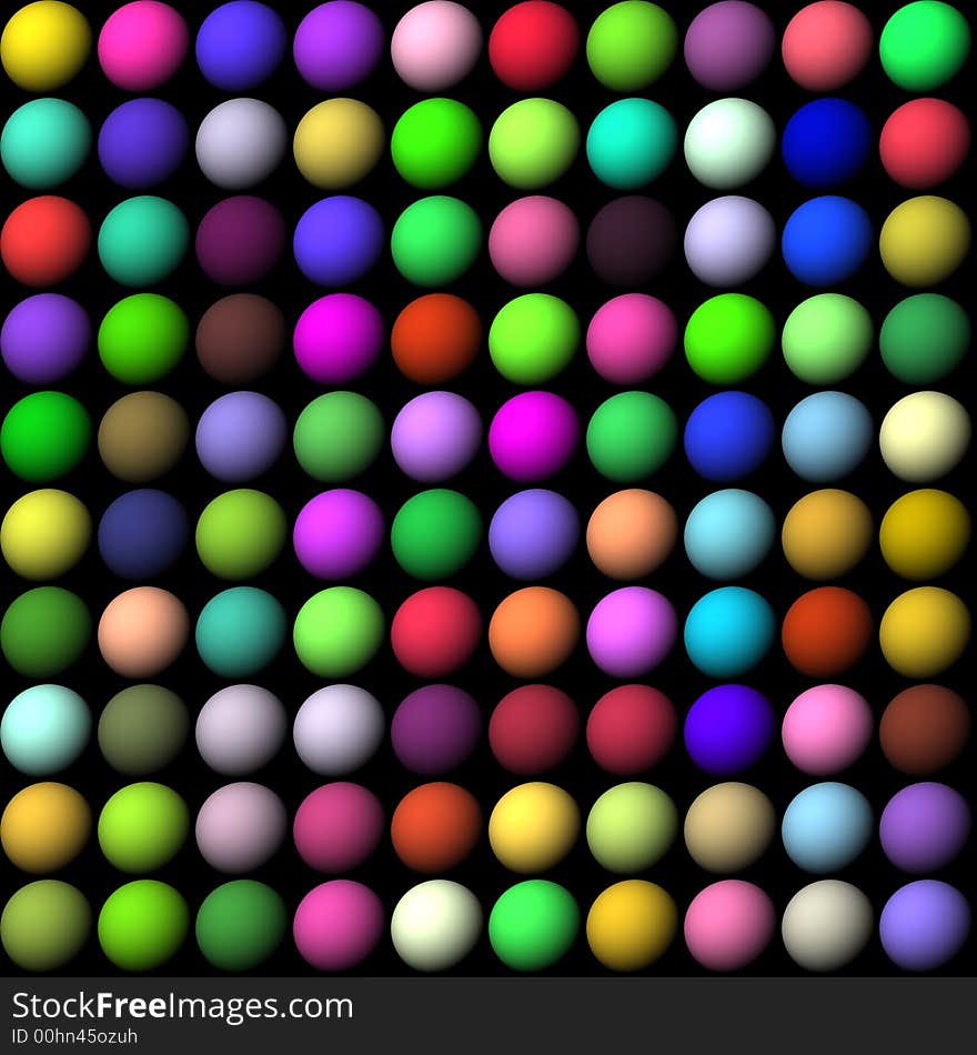 Multicolored balls