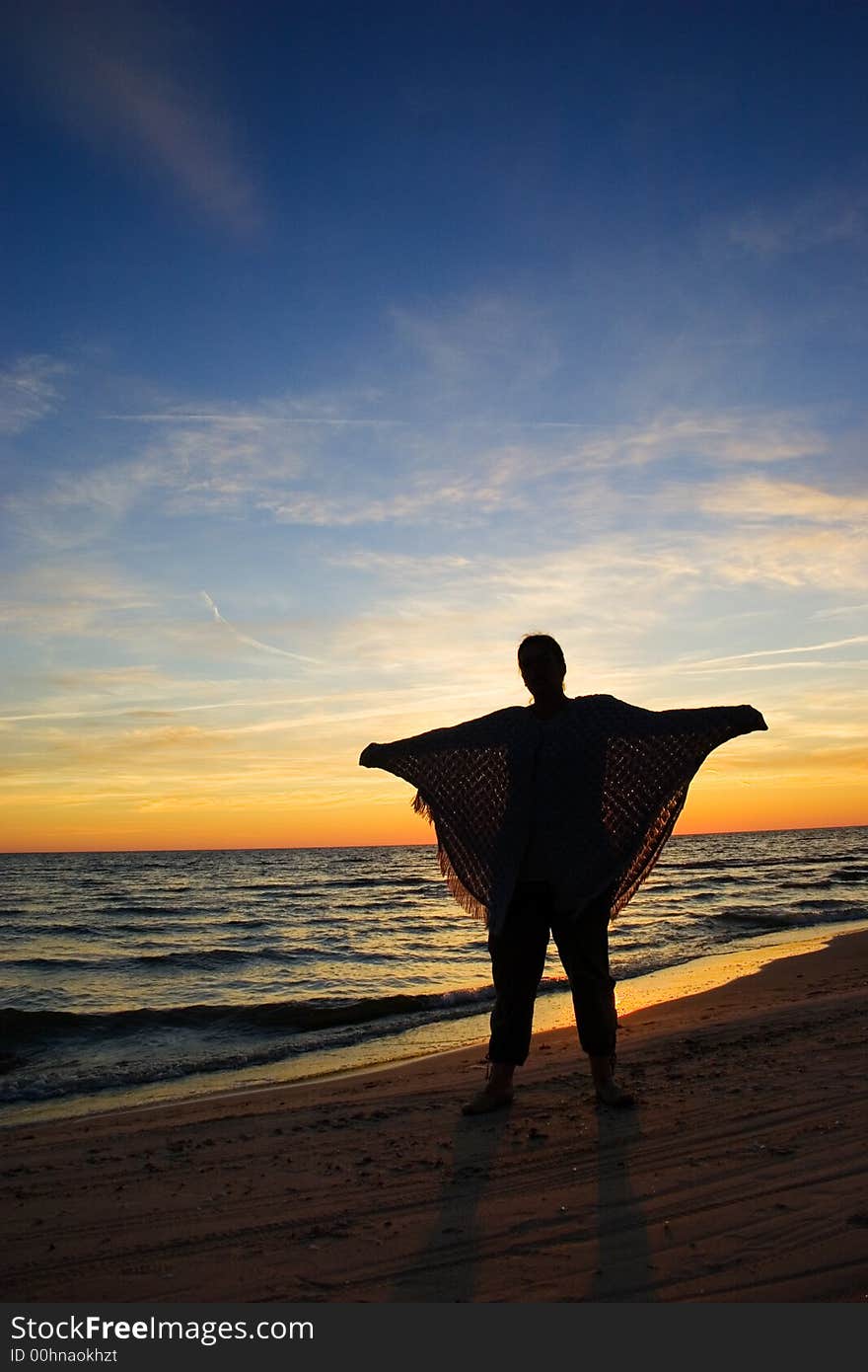 Woman at beach