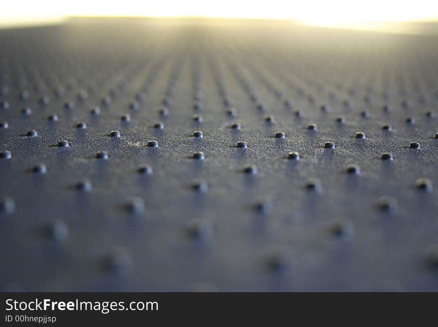 Rubber wall with bumps taken at an angle