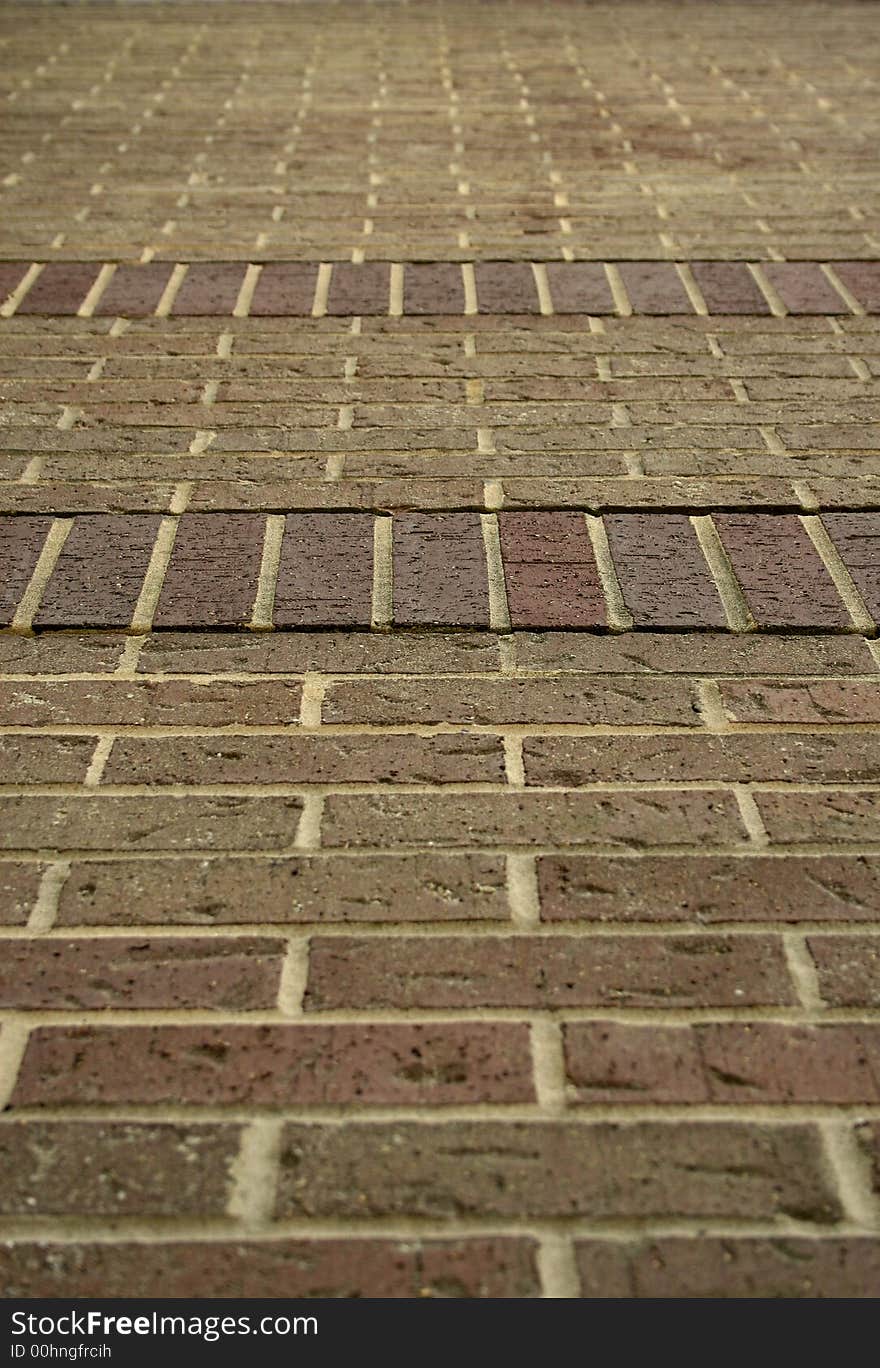 Perspective of red Brick Wall