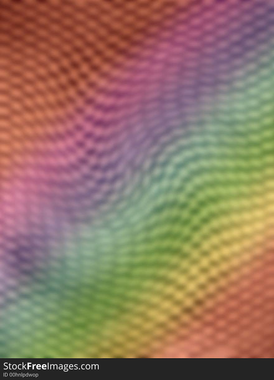 Background of perforated paper for abstract pattern, swirled and twisted, rainbow colored and blurred to soften. Background of perforated paper for abstract pattern, swirled and twisted, rainbow colored and blurred to soften