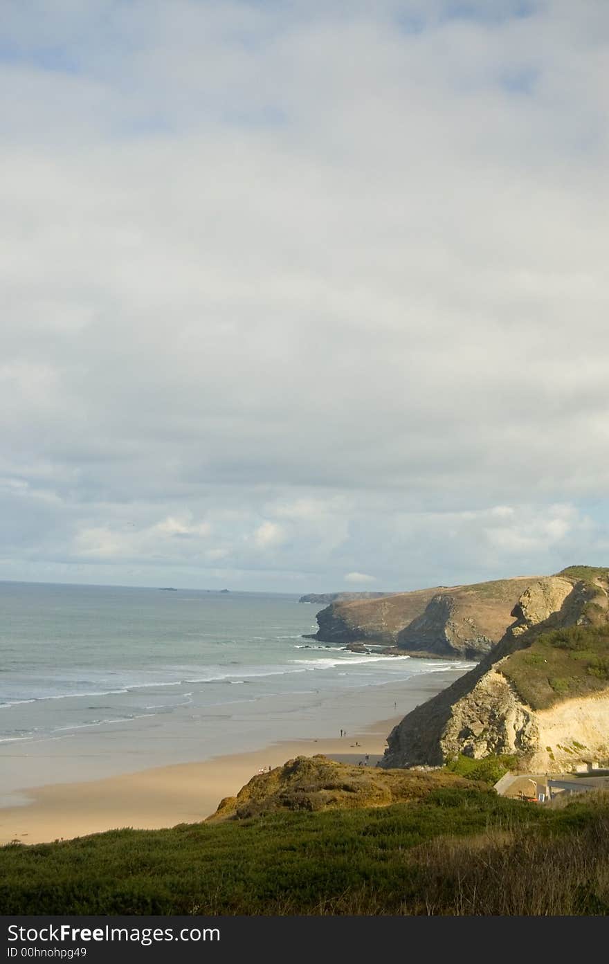 The rocky coastline