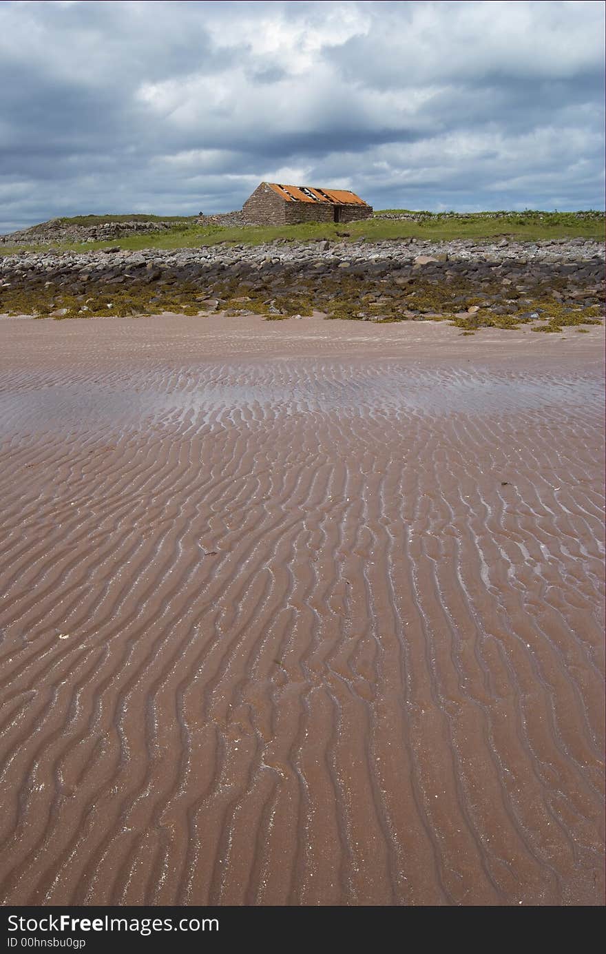 Ripples on sandy beach