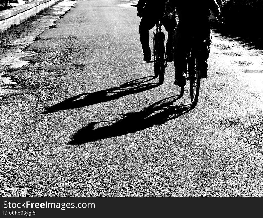 Two bicycles in B/W