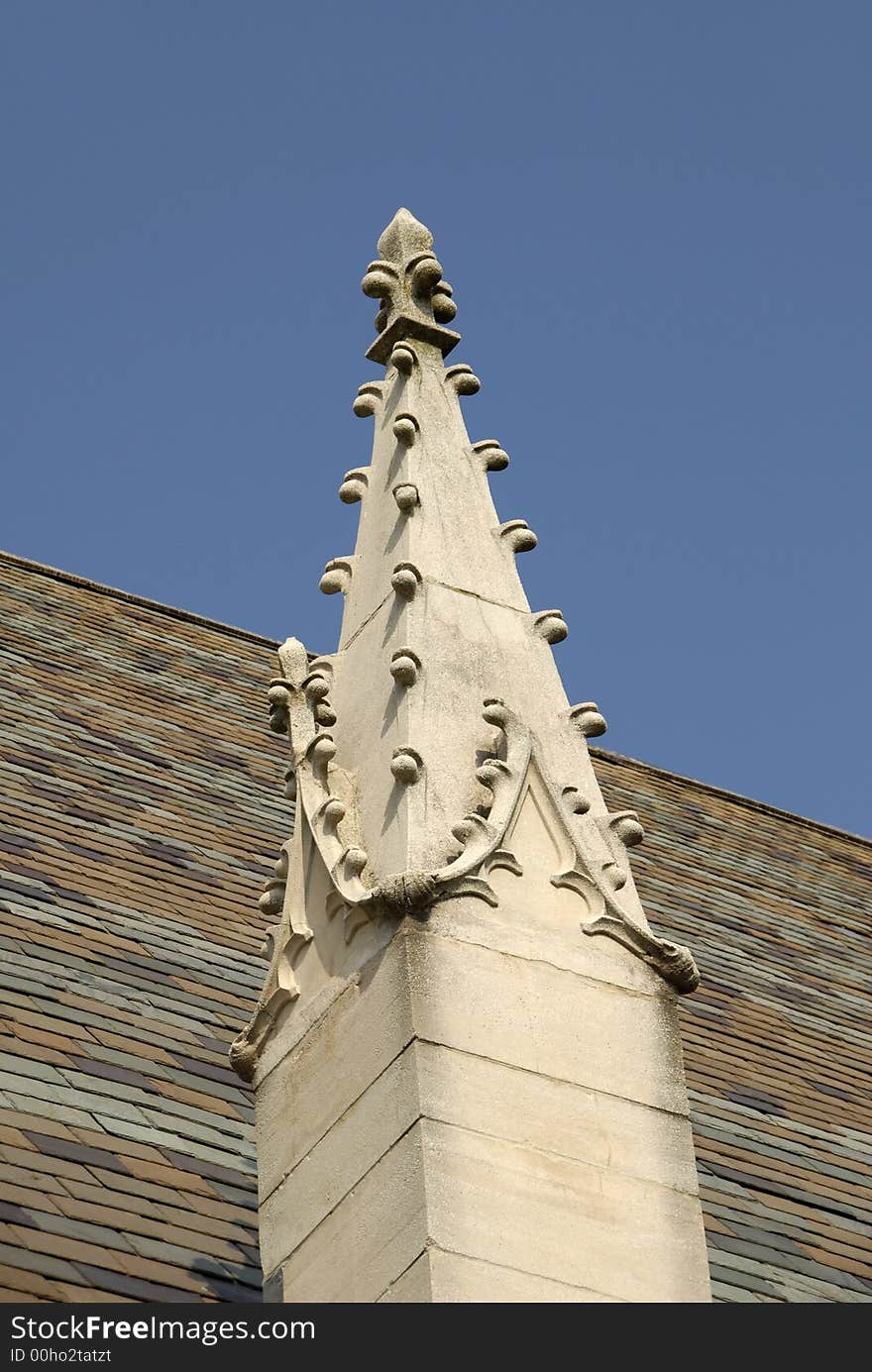 Close-up details of a Gothic Revival Architecture style building of stone built in the 1920 s. Close-up details of a Gothic Revival Architecture style building of stone built in the 1920 s