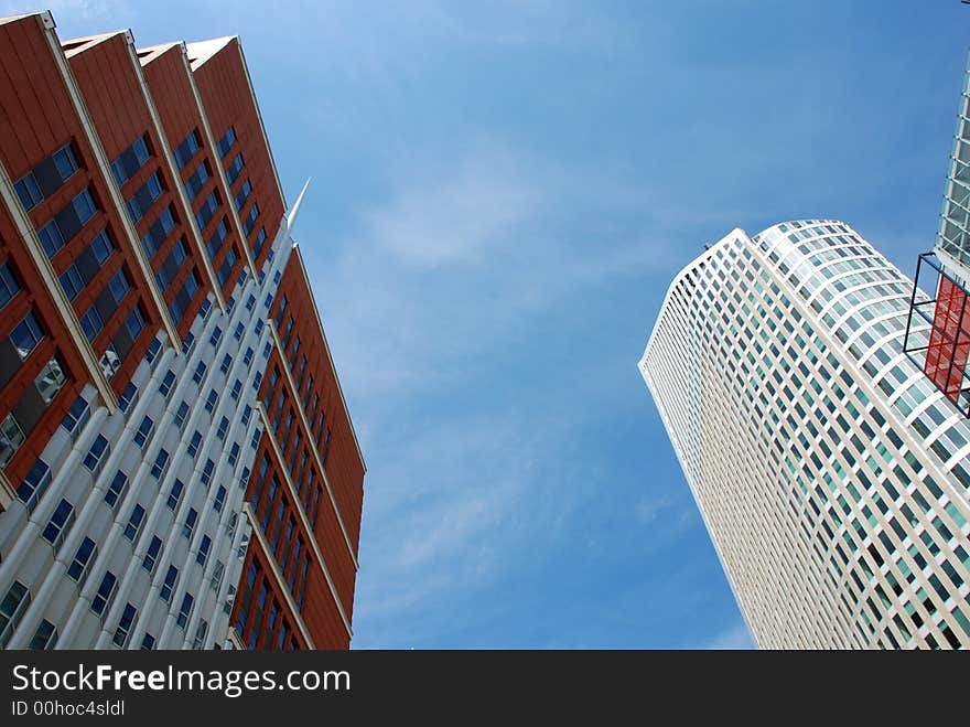 Modern architecture in the city of The Hague (The Netherlands)