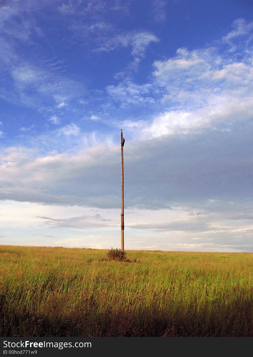 Column.Loneliness. The sky. Eternity.Reminds the crucifixion. Column.Loneliness. The sky. Eternity.Reminds the crucifixion