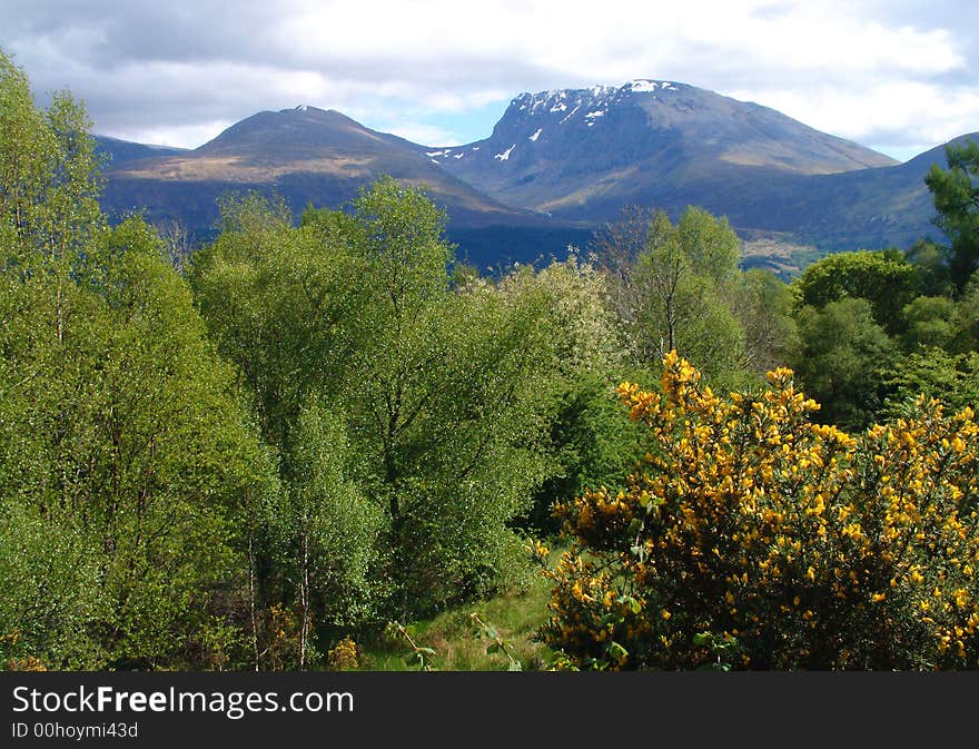 Taken a few miles north of Fort William overlooking the Nevis Range. Taken a few miles north of Fort William overlooking the Nevis Range