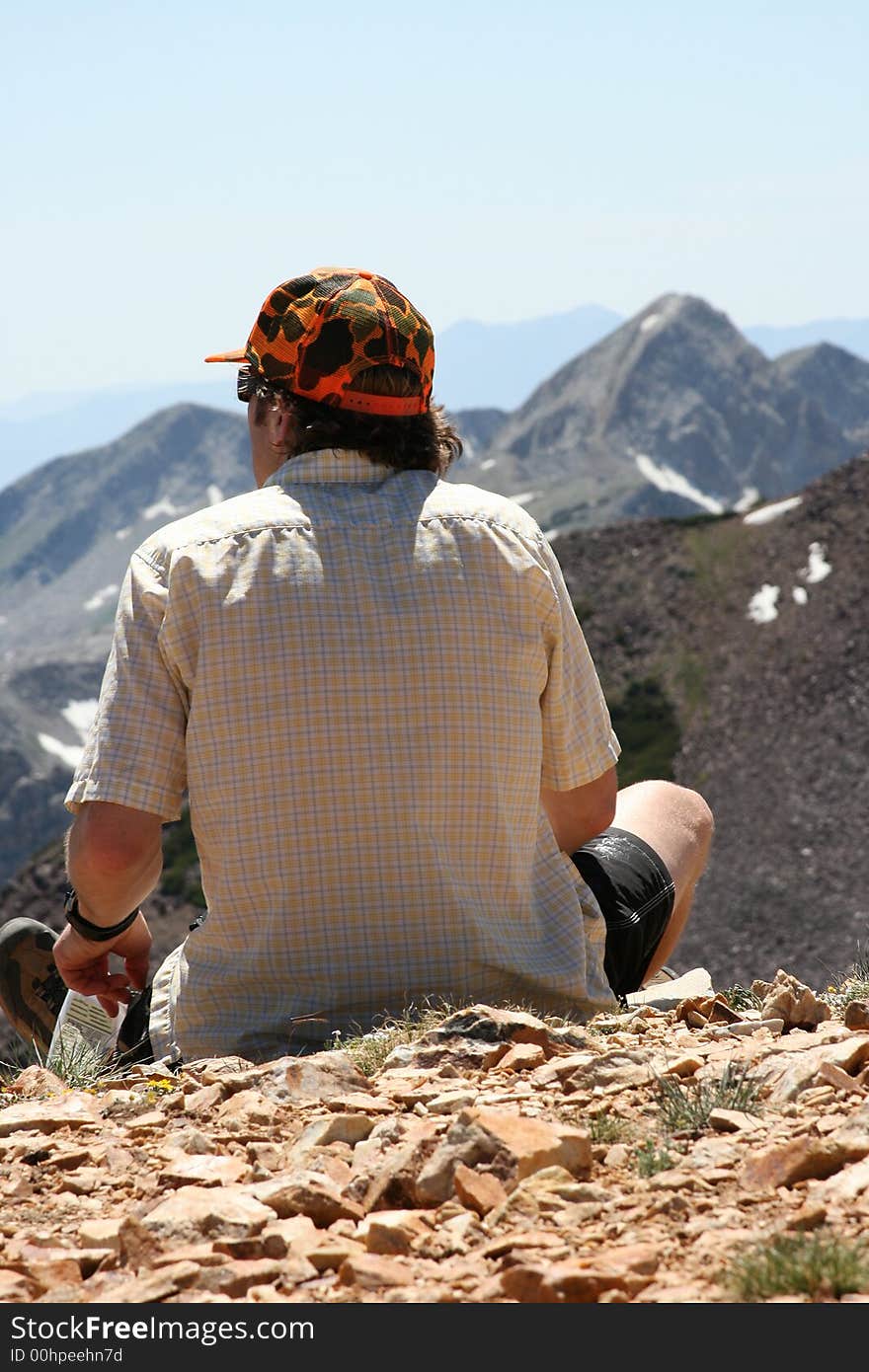 Hiker with view  hunter