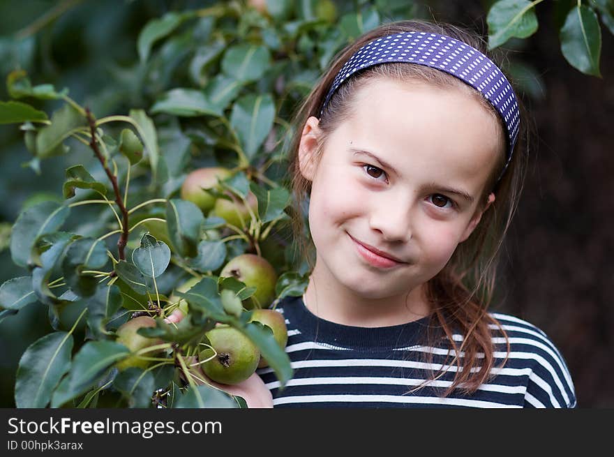 Girl in garden