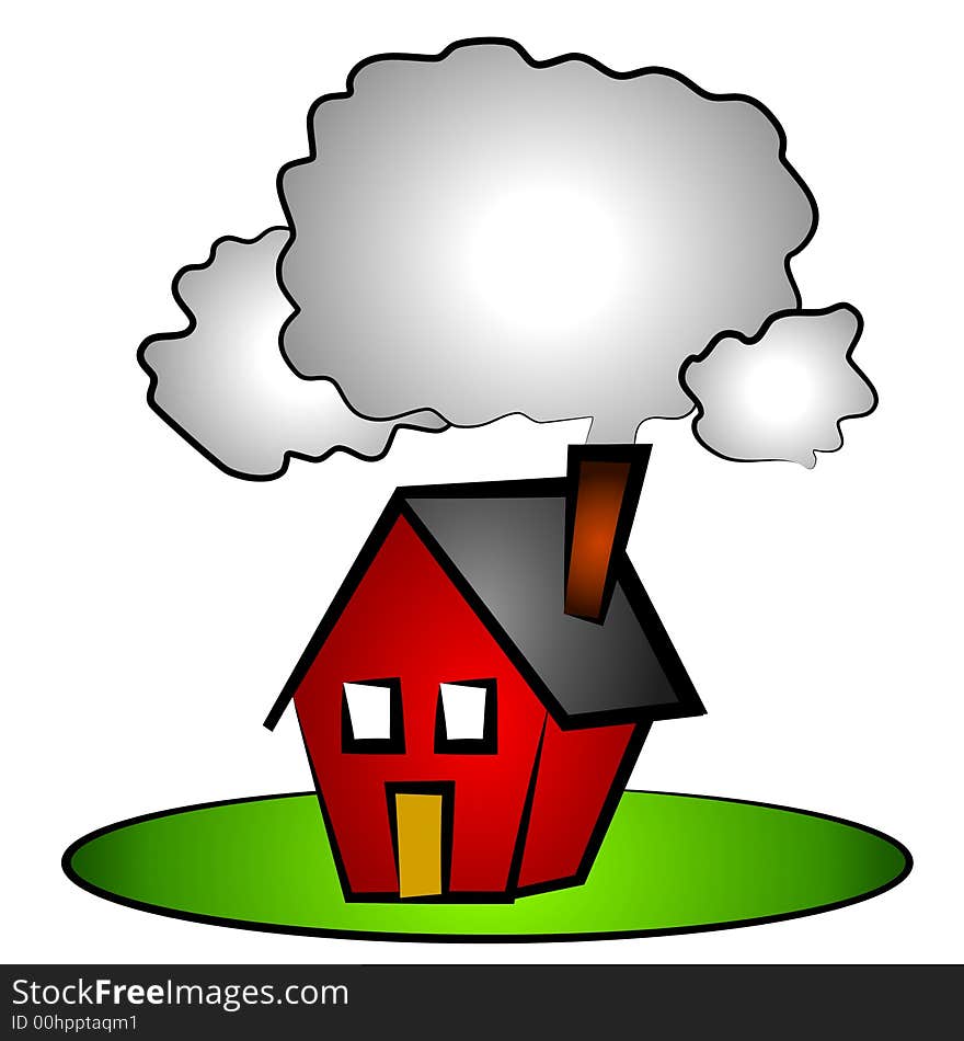 House Chimney Smoke Clip Art