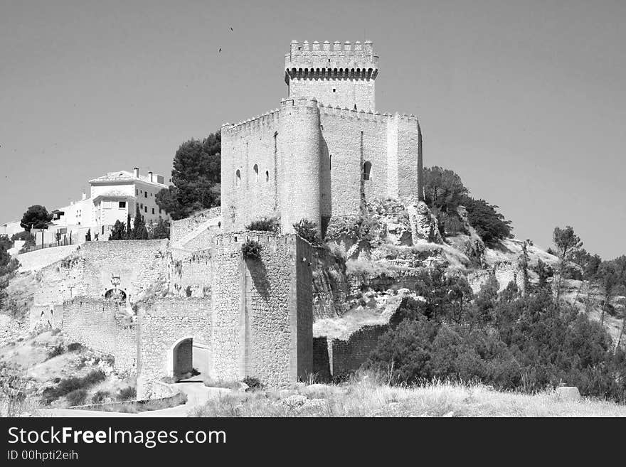 Alarcón castle, view from the road, Spain. Alarcón castle, view from the road, Spain