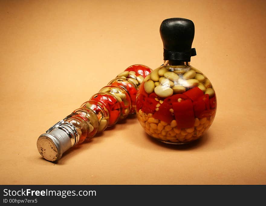 Decorative bottles art artistic beans beauty