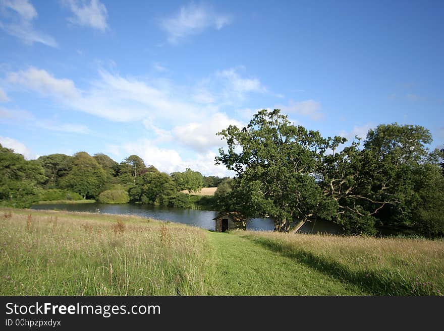 Small lake in beautiful countryside