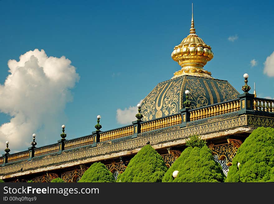 View of a temple aginst the sky. View of a temple aginst the sky