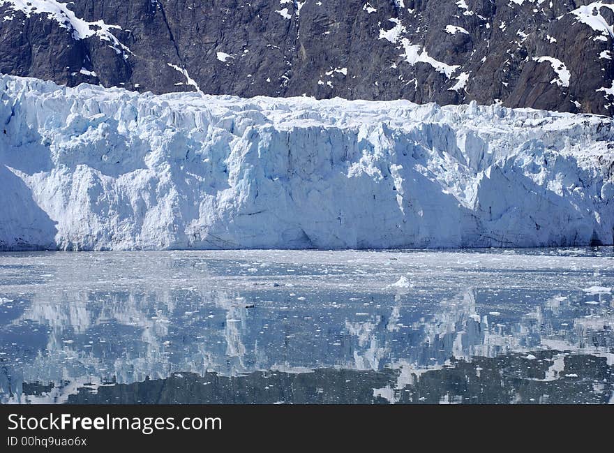 Reflections of the glacier in Glacier Bay national park, Alaska. Reflections of the glacier in Glacier Bay national park, Alaska.