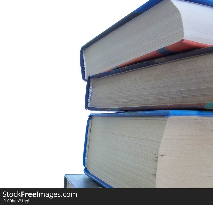 Pile large book on a white background. I hope this spirit will be useful to someone. Pile large book on a white background. I hope this spirit will be useful to someone.