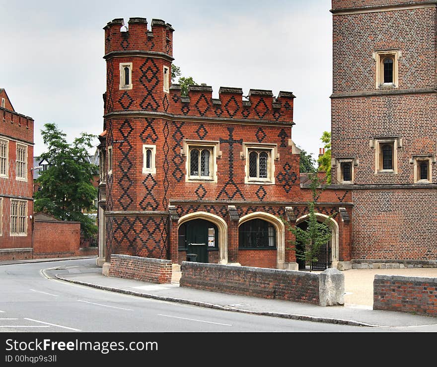 Red Brick Building in an Historic English Village. Red Brick Building in an Historic English Village