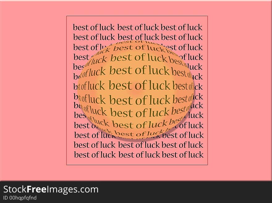 Focusing best of luck - computer generated card background