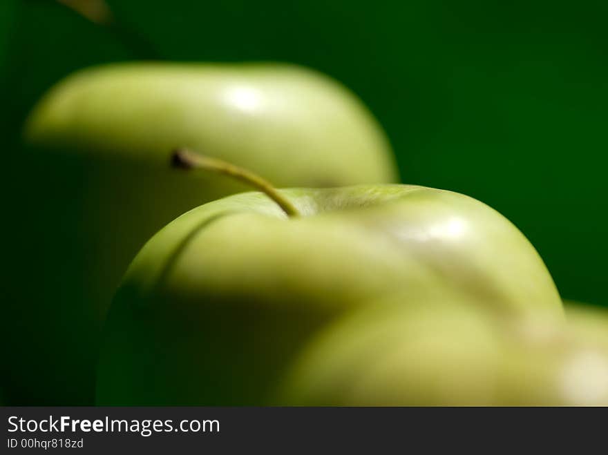 Three green apple