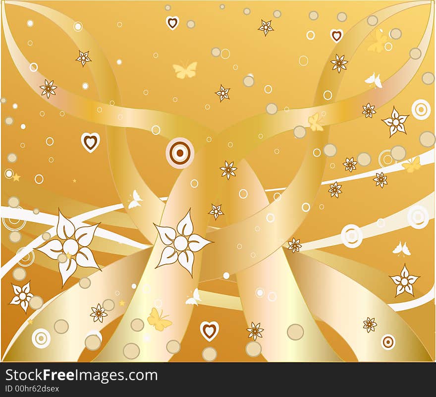 Abstract floral art background - vector illustration. Abstract floral art background - vector illustration