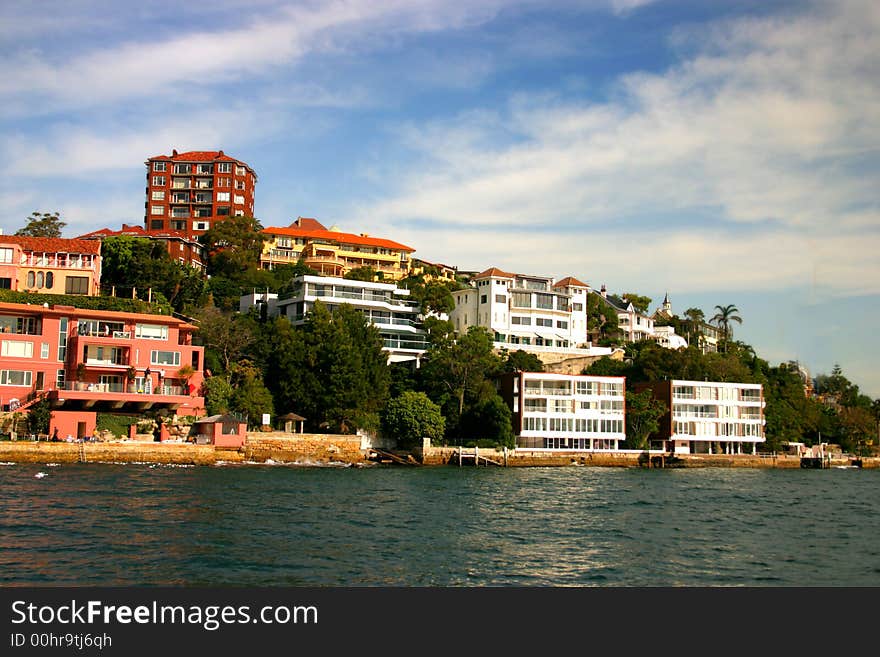 Stock photo of a seaside residential at Rose Bay, Sydney. Stock photo of a seaside residential at Rose Bay, Sydney