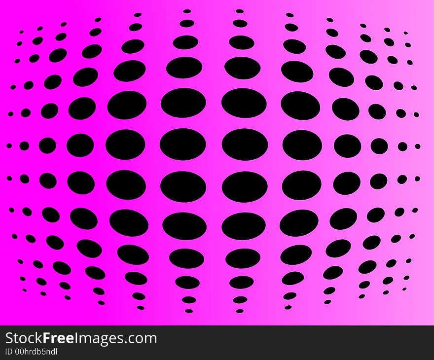 Bloated - Abstract Vector Background Black balls on Pink