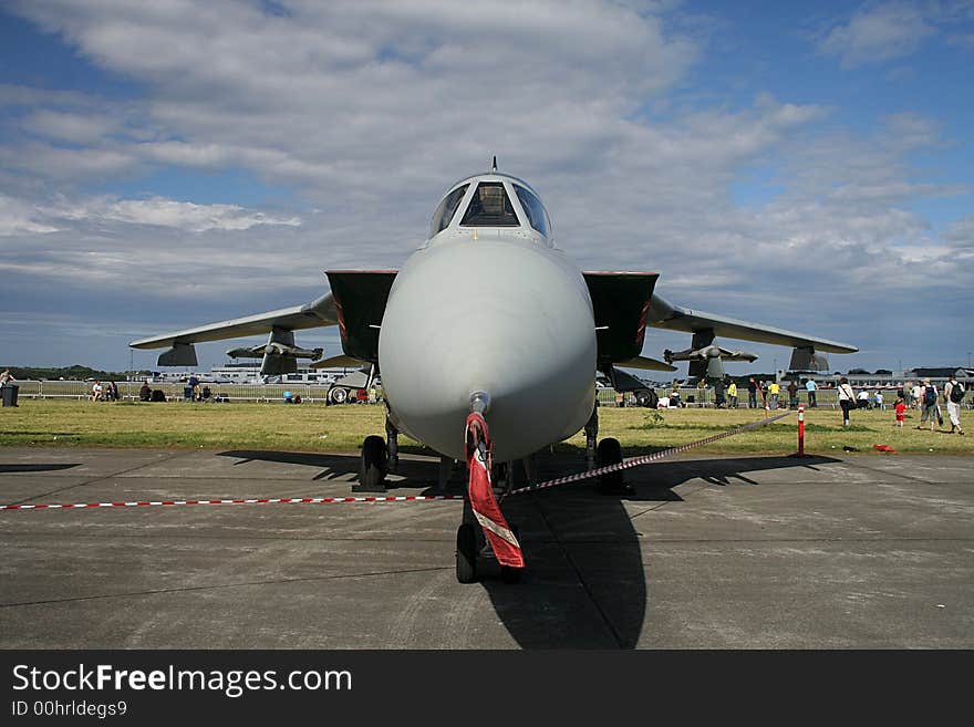 Nose view of a Tornado jet bomber