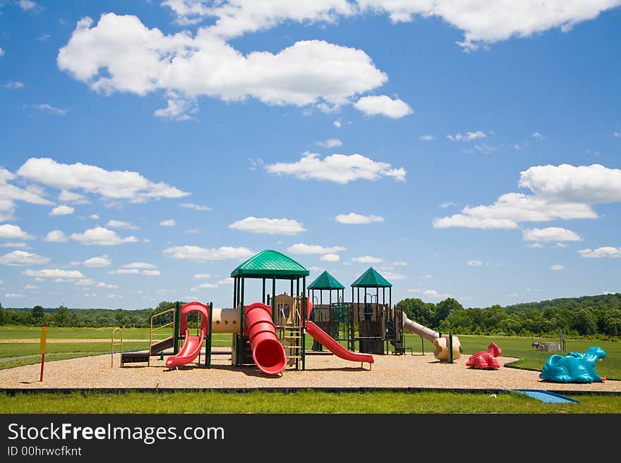 Playground in a Sunny Day under the blue sky