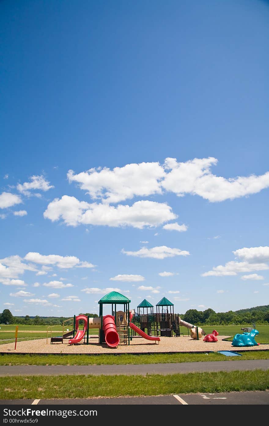 Playground in a Sunny Day under the blue sky