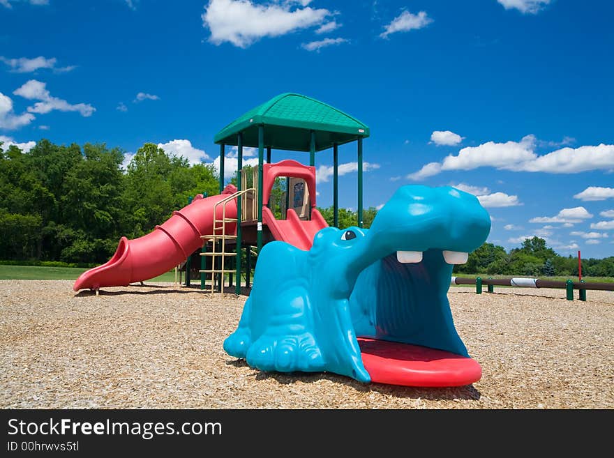 Playground in a Sunny Day under the blue sky