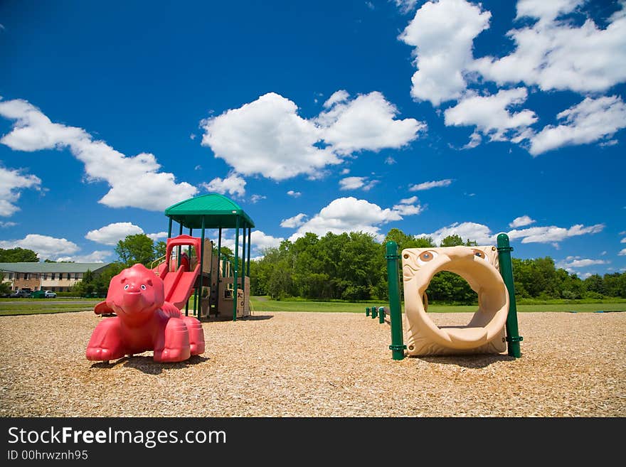 Playground in a Sunny Day under the blue sky