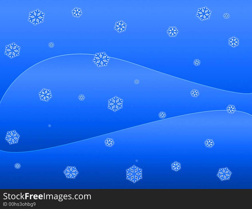 Christmas winter background with snowflakes