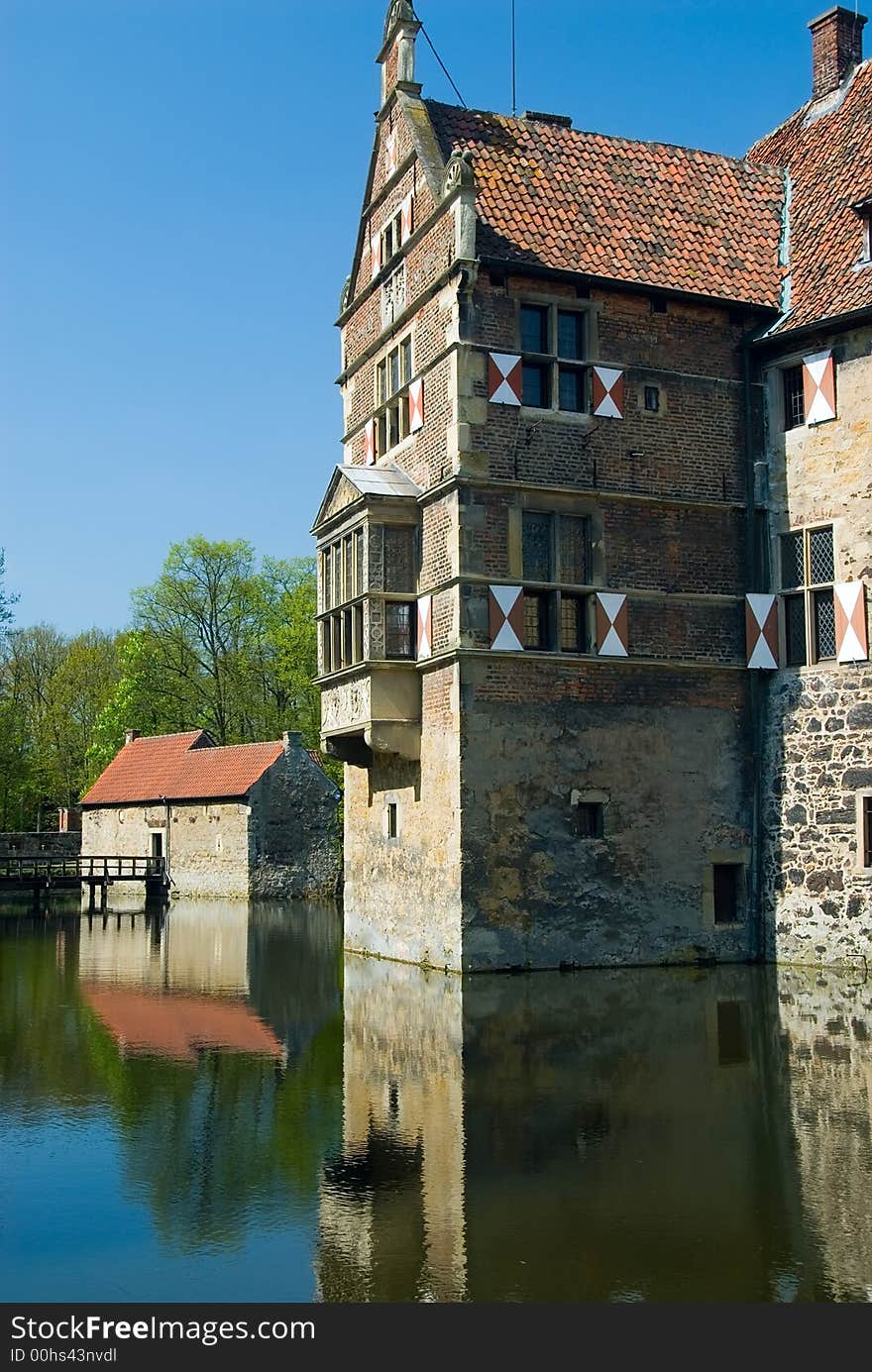 Old German moated castle