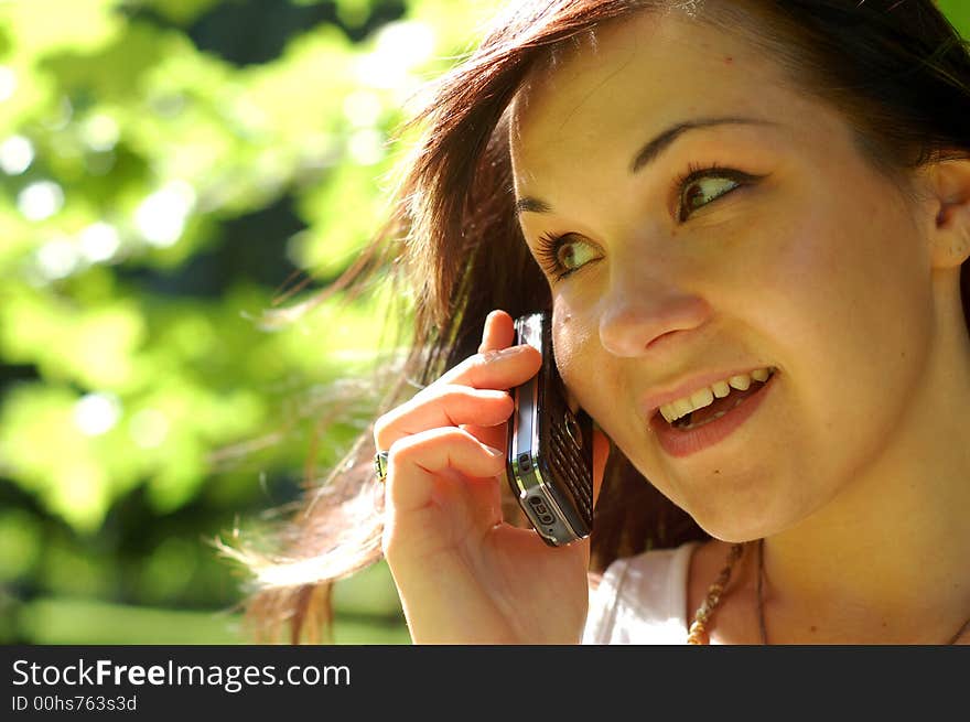 Attractive woman with mobile phone. Attractive woman with mobile phone