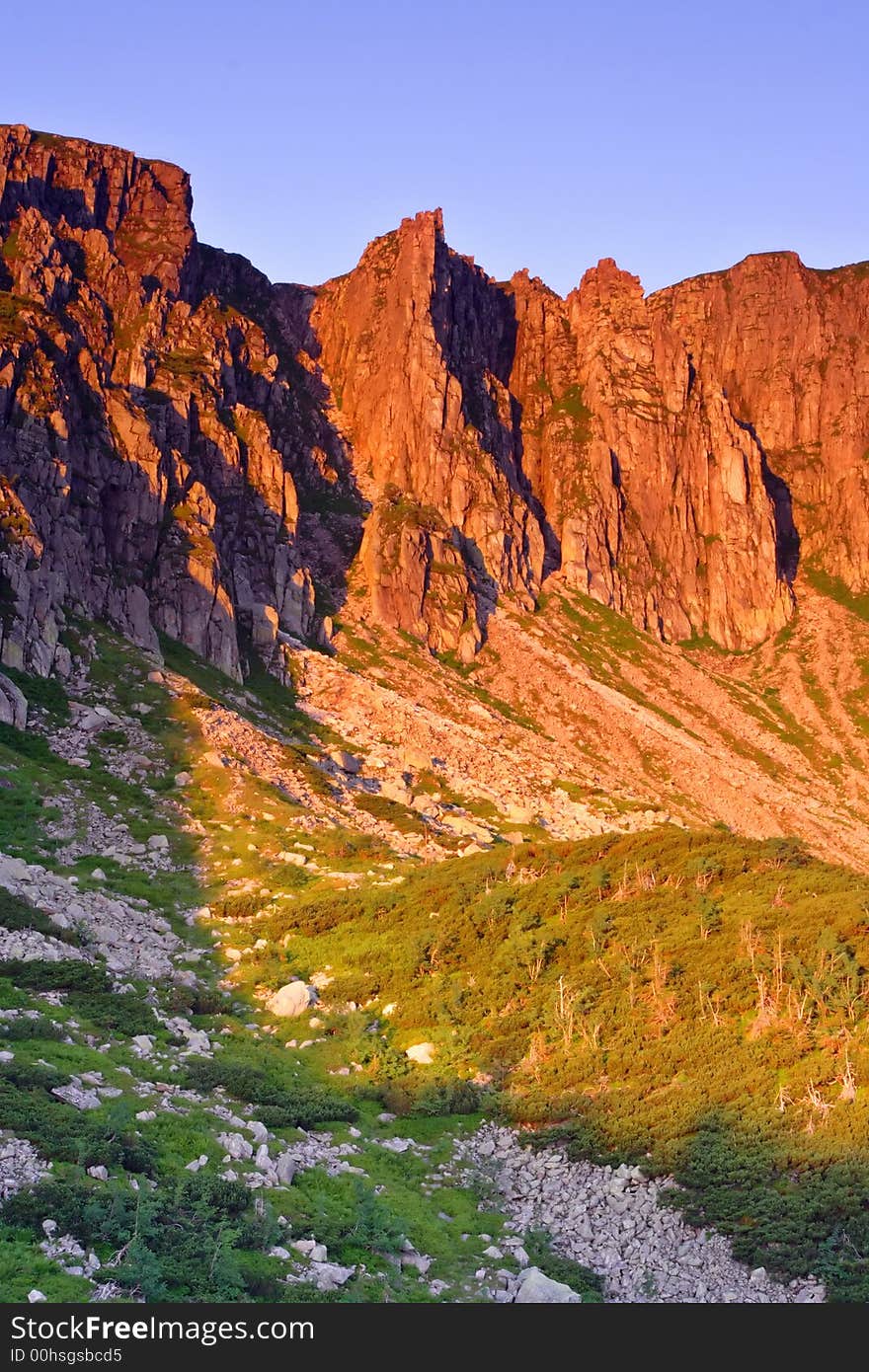 Sunny summer morning in the Giant mountains (Czech Republic). Sunny summer morning in the Giant mountains (Czech Republic)