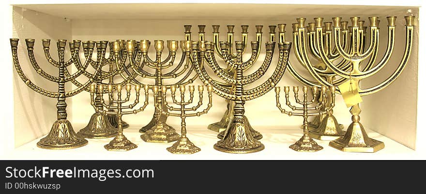 Jewish chandelier menorah