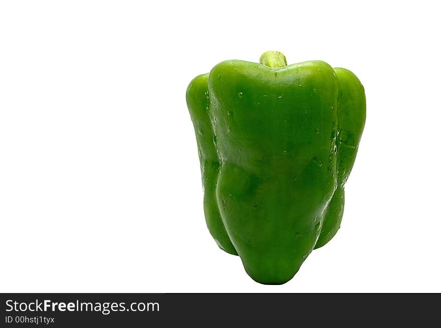 Isolated image of green bell pepper