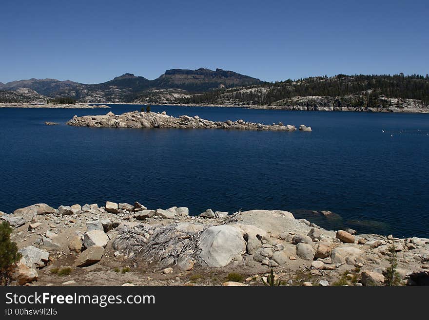 A lake in the high Sierras of California