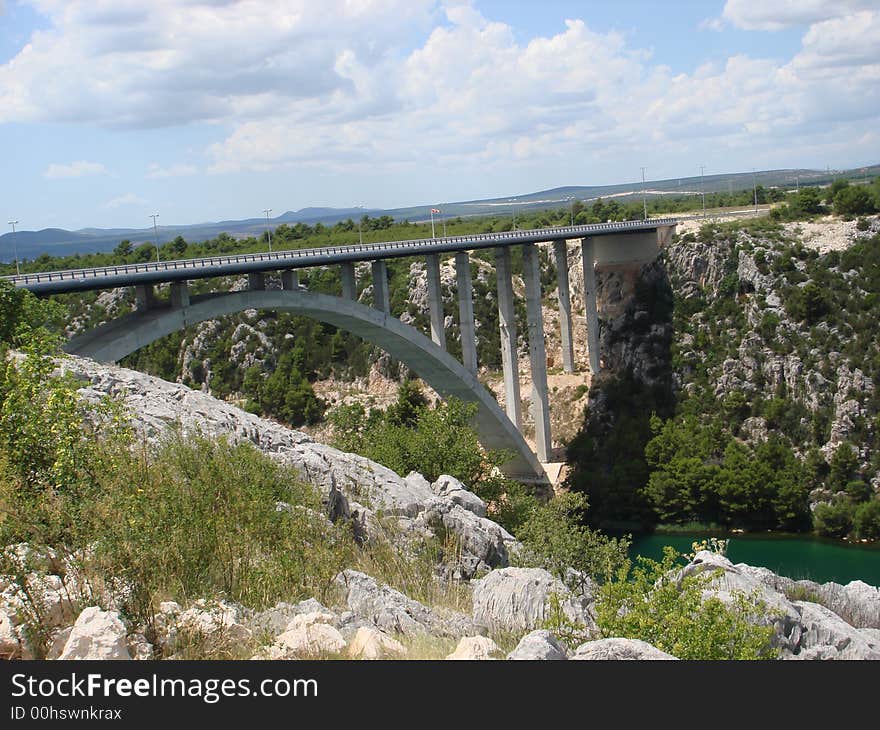 A bridge over the river