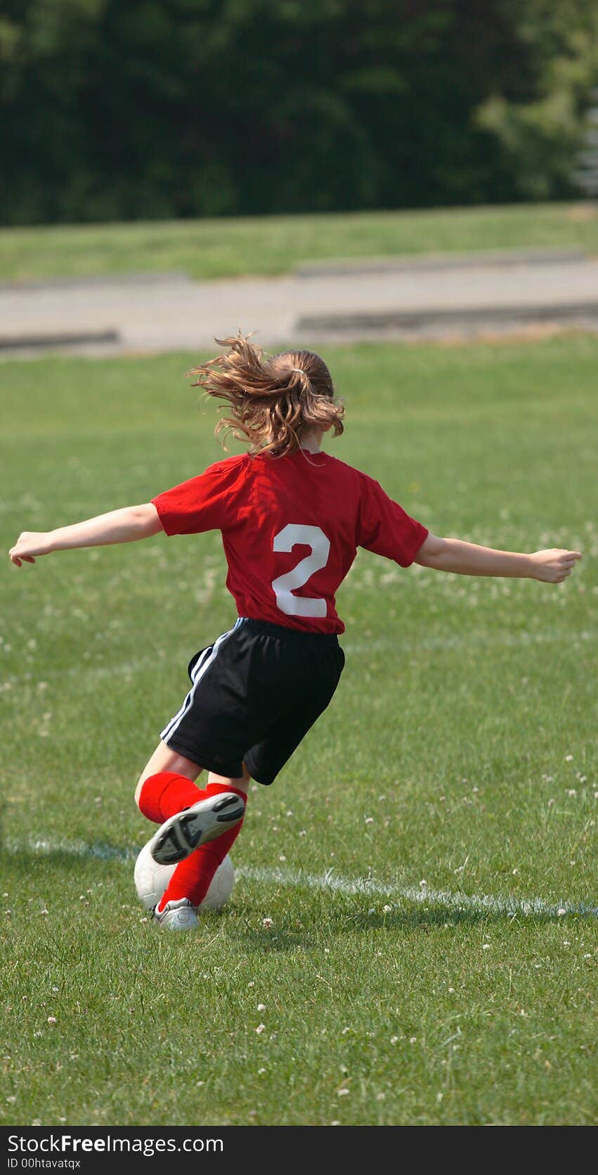 Soccer Player Kicking Ball 3